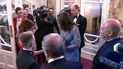 William and Kate arrive for Royal Variety
