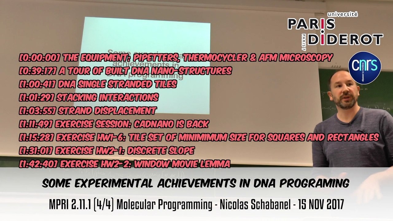 [2017 MPRI 2.11.1] Molecular programming 4/4 (15 NOV)