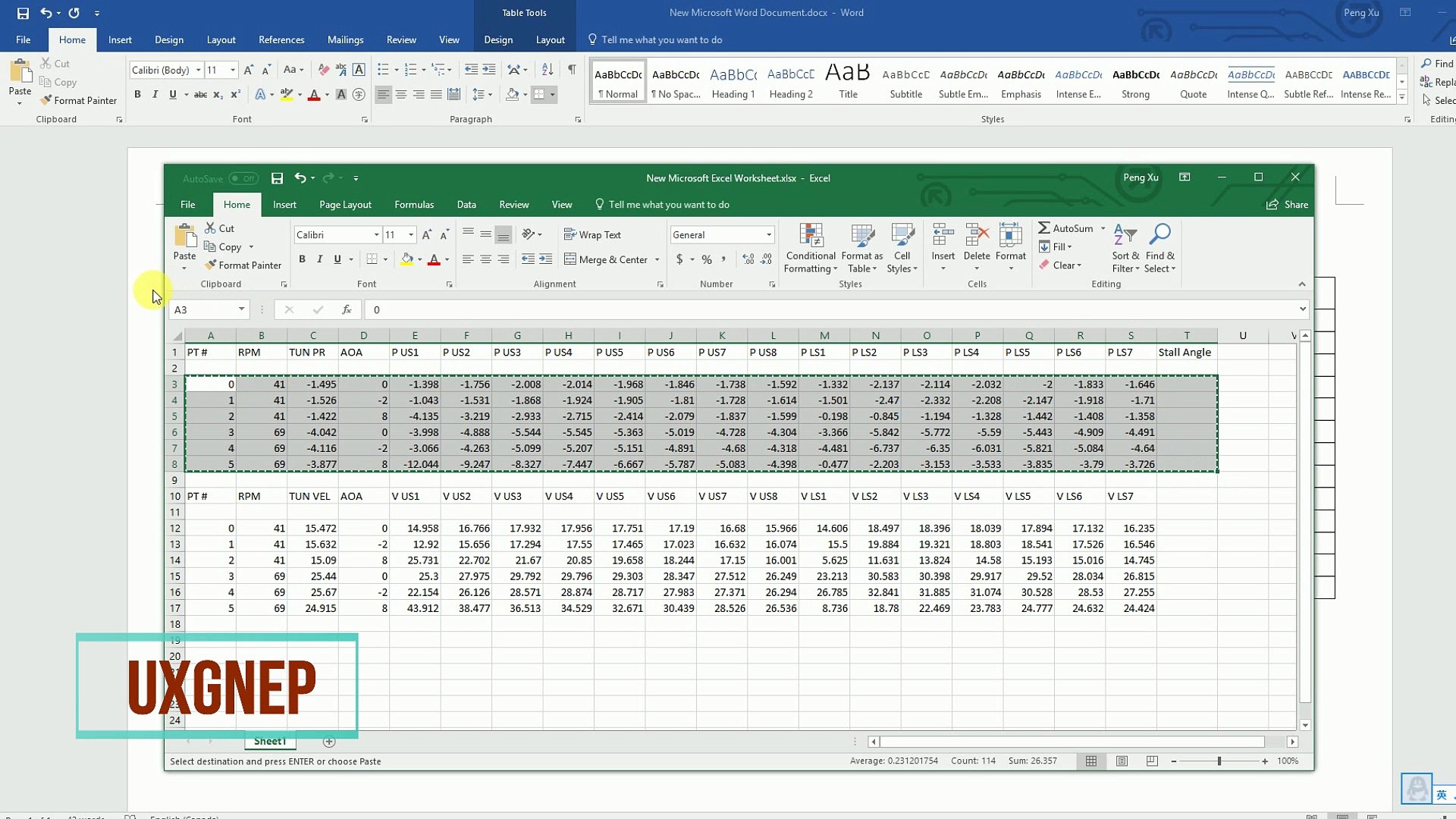 ⁣How to Copy & Paste Columns or Rows from Excel to Word