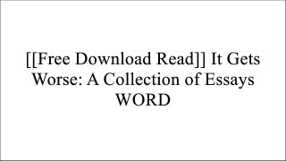 [ZVLPE.[FREE] [DOWNLOAD]] It Gets Worse: A Collection of Essays by Shane Dawson ZIP