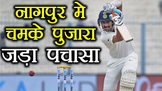India vs Sri Lanka 2nd test: Cheteshwar Pujara scored half Century | वनइंडिया हिंदी