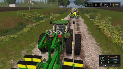 FARMING SIMULATOR 2017 | JD 8RT, 8400, 8530, 8220 ALL ON PLANTERS - PLANTING WHEAT | EP #41