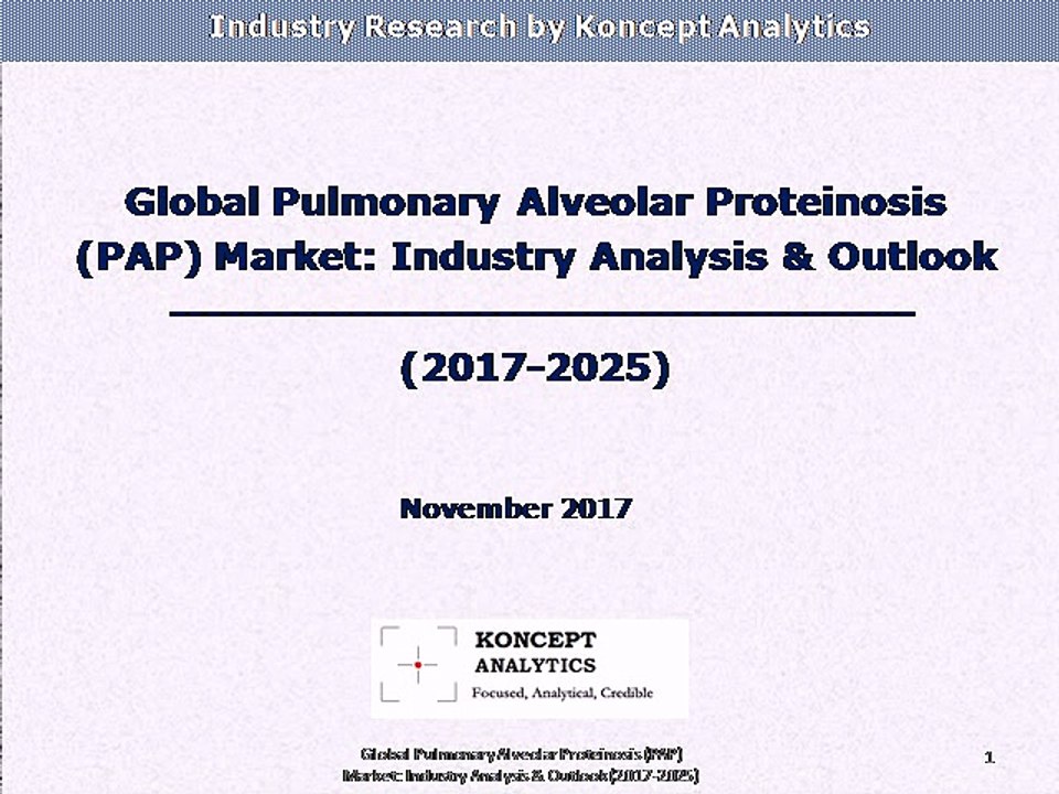 Global Pulmonary Alveolar Proteinosis (PAP) Market: Industry Analysis & Outlook (2017-2025)