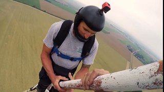 Base Jumpers Walk On Top Off A 525 Feet Antenna!