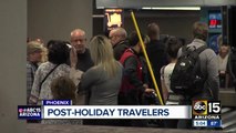 Post-Holiday travel is underway for many who took holiday vacations
