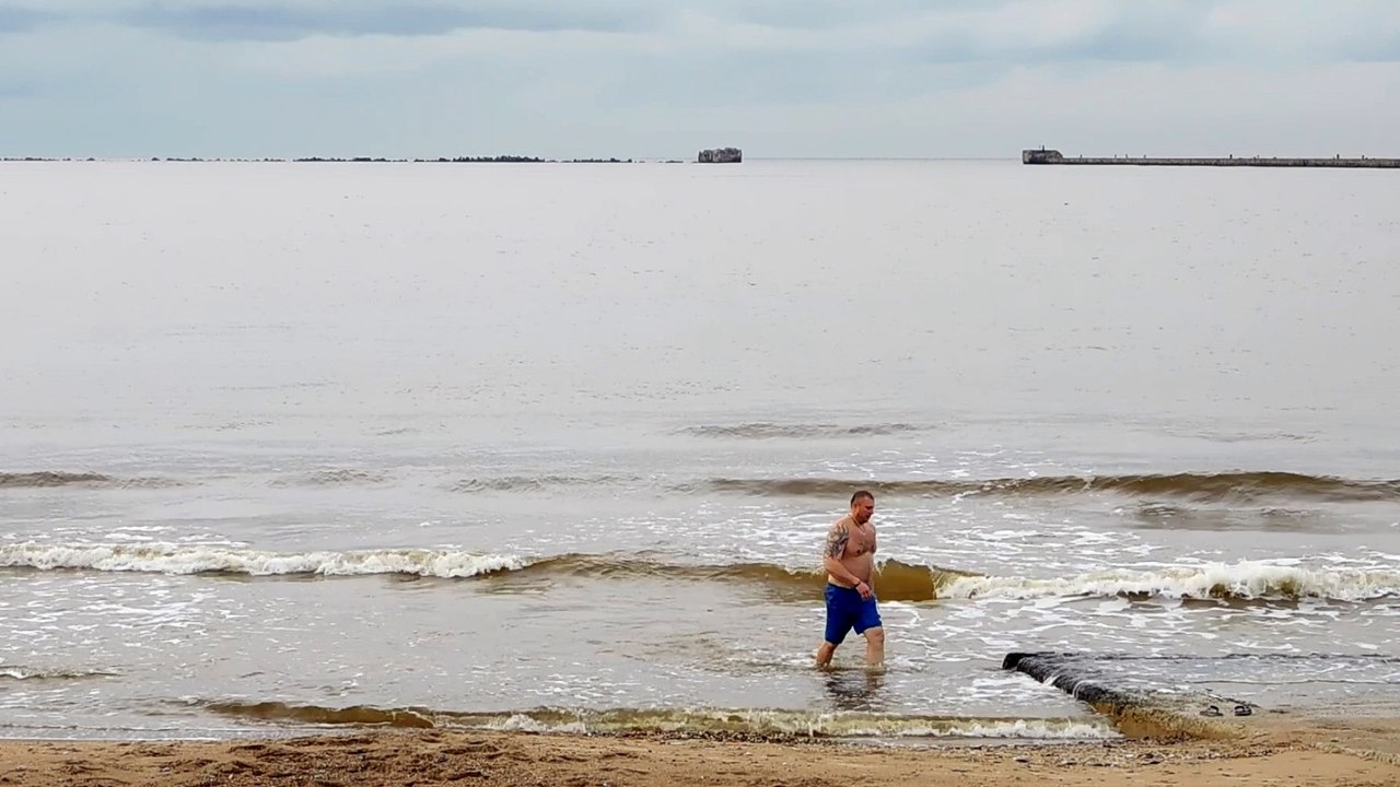 Море вечером в конце ноября. Лиепая 2017