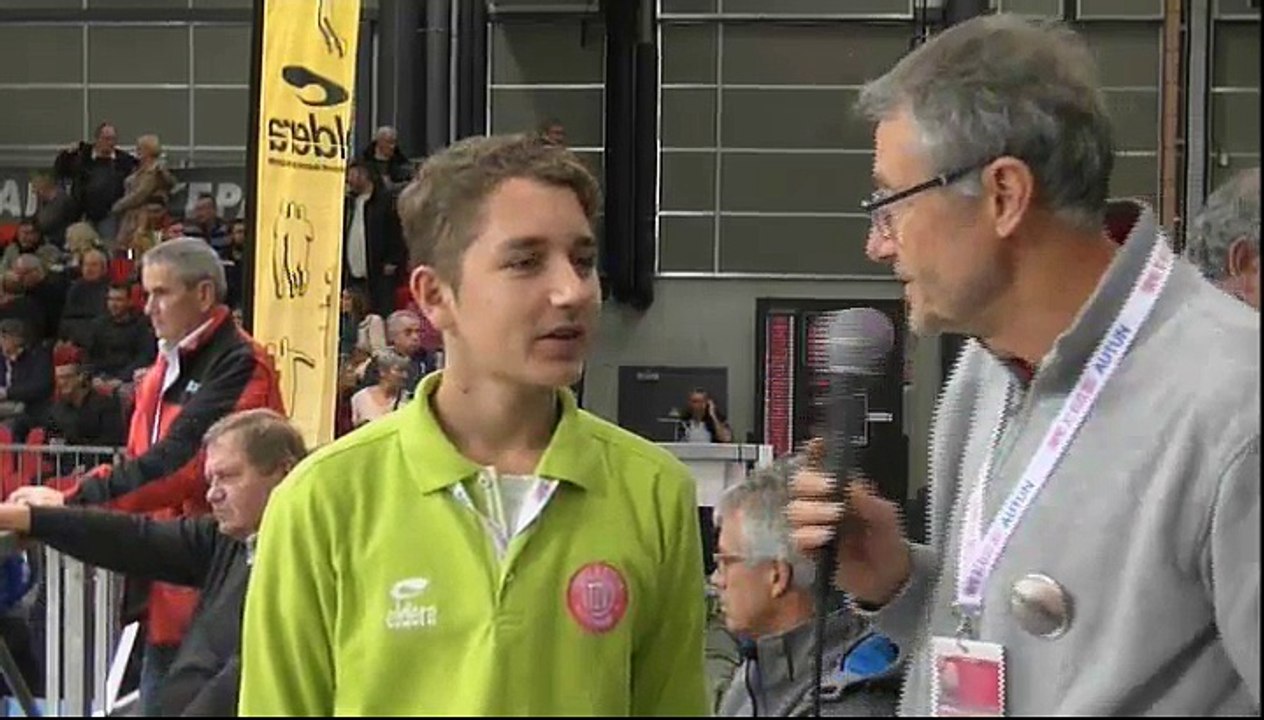 Trophée des Villes à Autun, l'Interview Boulistenaute "Jeunes" avec Anthony LAURENT équipe de Moulins