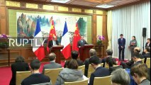 France says China should push North Korea to abandon nuclear weapons