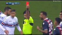 Torosidis Red Card - Bologna vs Sampdoria Genua 2-0  25.11.2017 (HD)
