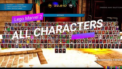 Lego Marvel Superheroes 2 - ALL 200+ CHARACTERS!!!!!