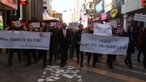 Trabzon'da Kadınlar Erkeklerin Desteği ile Şiddete Karşı Yürüdü