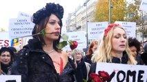 Paris'te Kadına Yönelik Şiddet Protesto Edildi