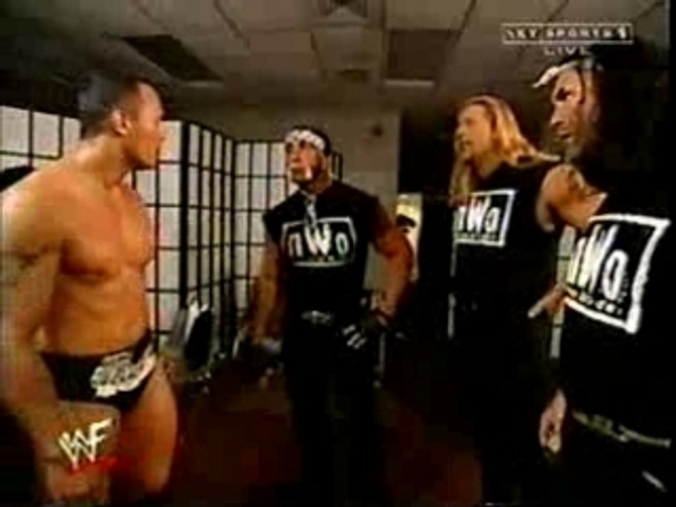 WWF  The Rock makes fun of nWo