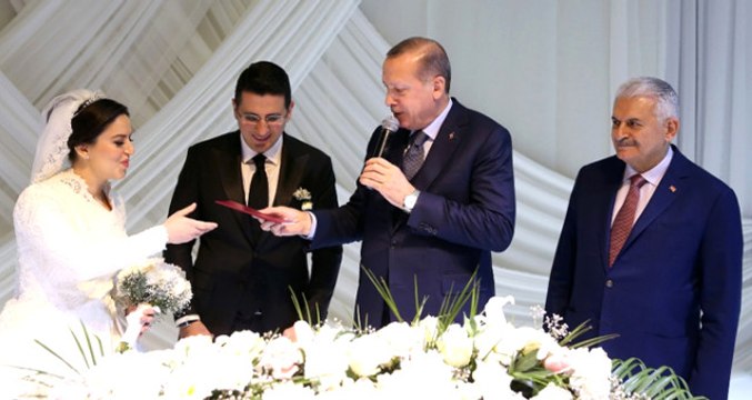 Cumhurbaşkanı Erdoğan ve Binali Yıldırım, Nikah Törenine Katıldı