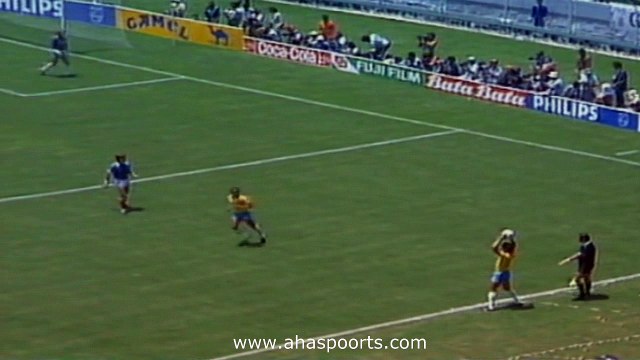 الشوط الاول مباراة فرنسا و البرازيل 1-1 ربع نهائي كاس العالم 1986