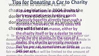 Tips for how to donate a Car to charity in california