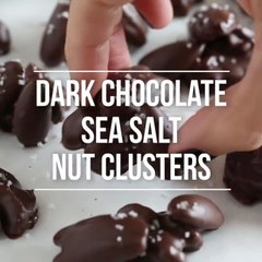 Dark Chocolate Nut Clusters with Sea Salt
