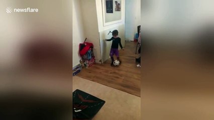6-year-old has sick football skills