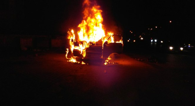 Seyir Halindeyken Bir Anda Alev Aldı