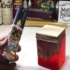 Hybrid Sphere Burl & Resin Red Dawn