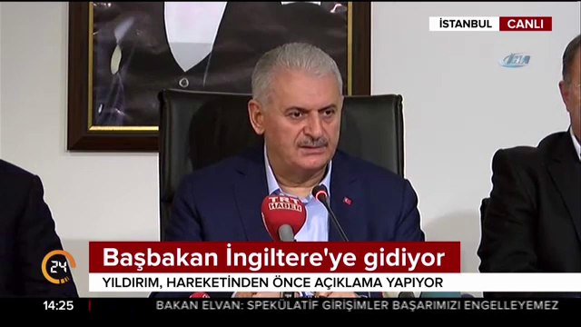 Başbakan Yıldırım İngiltere'ye gidiyor