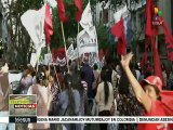 Miles de personas marchan contra la violencia de genero en Argentina