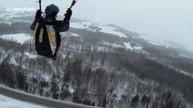 Paraglider hits power line in Canada