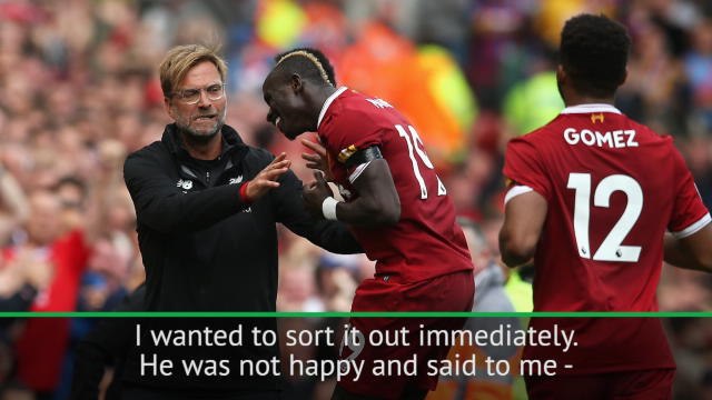 Everything is sorted after on-field row with Mane - Klopp
