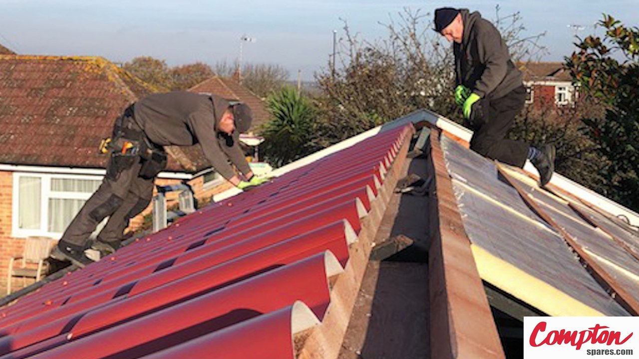 ComptonSpares.com garage roof replacement re-roof in tile effect, West Sussex