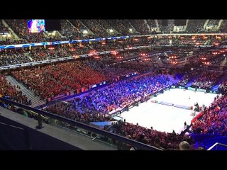 Ambiance dans le stade lors de la victoire de Goffin face à Tsonga