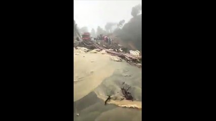 Đèo sạt lở cuốn đôi nam nữ xuống vực sâu