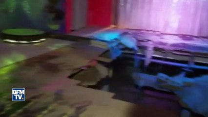 Les images du gigantesque trou après l'effondrement du sol d'une discothèque à Tenerife