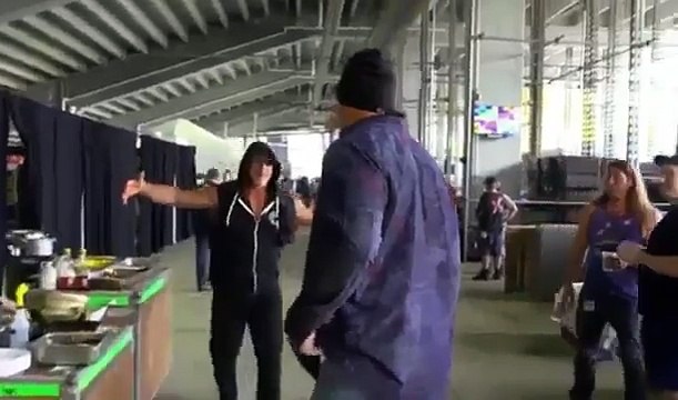 Goldberg meets the Undertaker behind the scenes