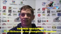 Hockey sur glace 2017-11-25 D2 Interview Thomas Hagopian - Attaquant des Sangliers Arvernes Clermont-Ferrand