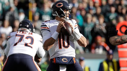 Mitchell Trubisky's 3rd-and-21 pass comes up just short