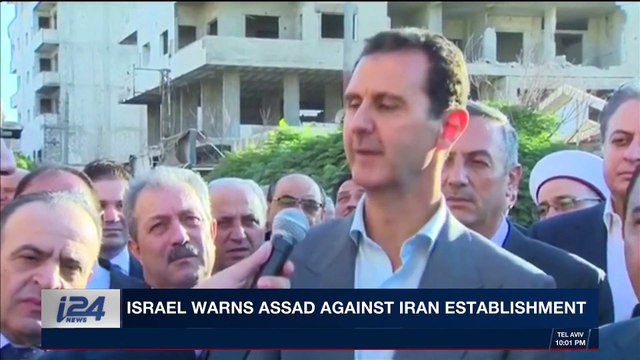i24NEWS DESK | Israel warns Assad against Iran establishment | Sunday, November 26th 2017