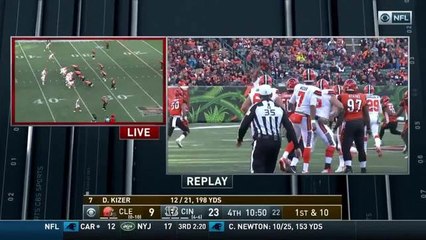 DeShone Kizer throws a strike to Kenny Britt for 38 yards