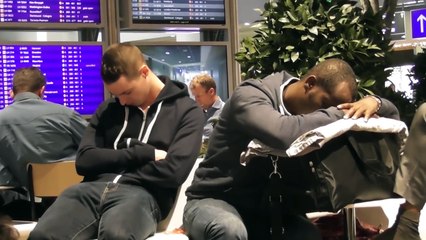 Lustiger Einschlaf-Prank am Flughafen 🚨 Mit Polizei-Alarm!