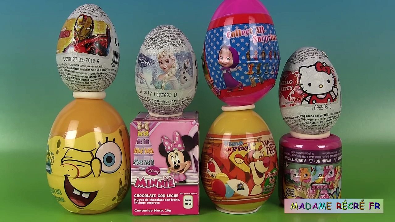62.8 Oeufs Surprise Reine des Neiges Avengers Hello Kitty Bob l’Eponge Winnie l’Ourson