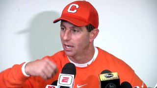 -It's disappointing and it's dangerous- Dabo Swinney on South Carolina's Student Section
