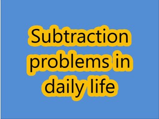 Basic Math in Urdu Grade  2, L 31,  subtraction problems in daily life