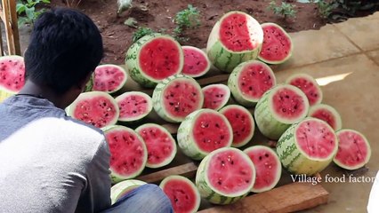 100 KG Watermelon juice prepared by my DADDY for Homeless Peoples / Village food factory