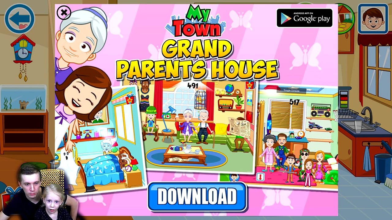 Смешное ВИДЕО ДЛЯ ДЕТЕЙ Семейная игра как мультик про Семью развлекательная игра My Town Home-xCfQBiB_iAM