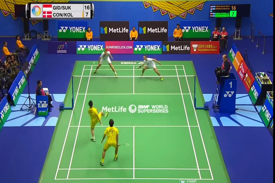 Hong Kong Open 2017 Final [MD] Marcus GIDEON-Kevin SUKAMULJO vs PETERSEN-KOLDING 1/2