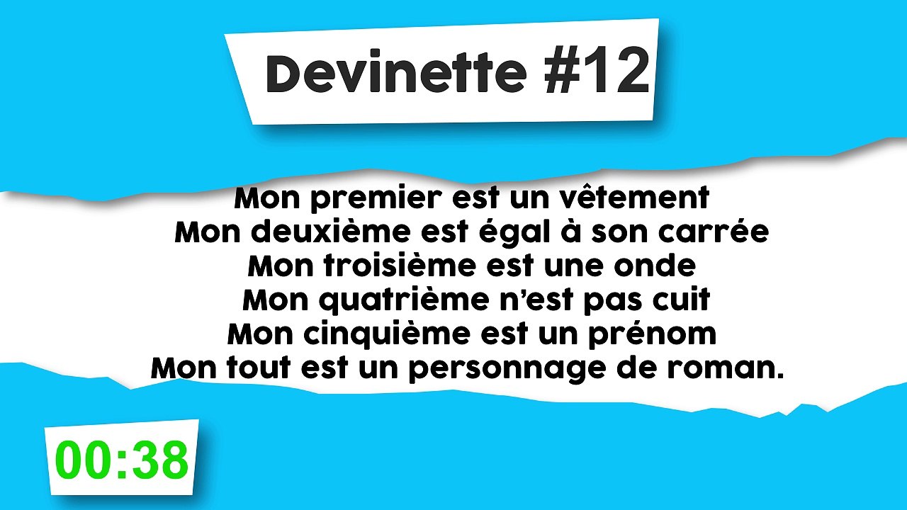 Devinette #12 : Charade