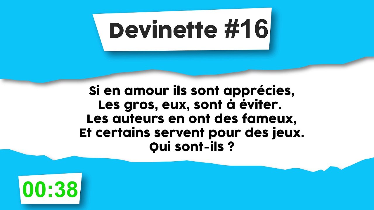Devinette #16 : D'amour ou de jeu