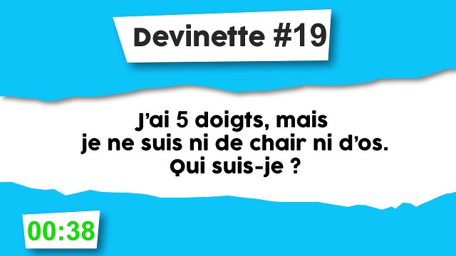 Devinette #19 : Cinq doigts