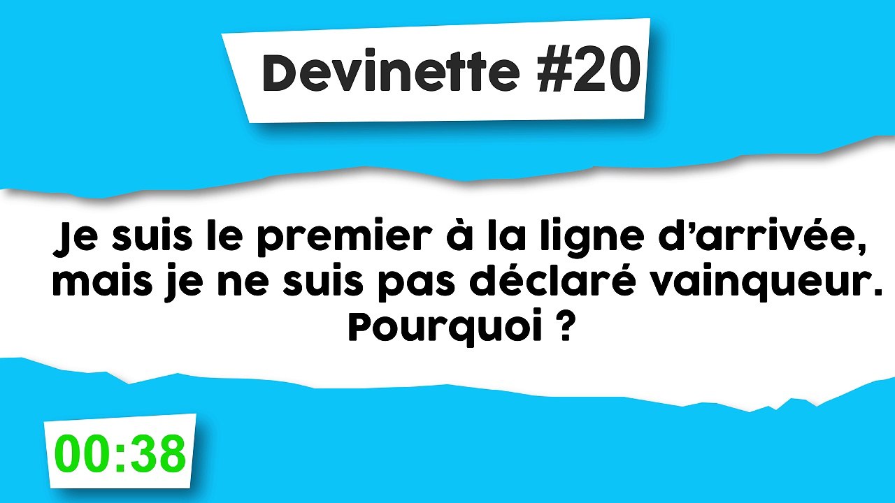 Devinette #20 : Ligne d'arrivée