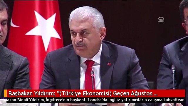 Başbakan Yıldırım: (Türkiye Ekonomisi) Geçen Ağustos Ayından, Bu Ağustos Ayına Kadar 1.4 Milyon...
