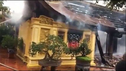 Hỏa hoạn thiêu rụi ngôi đình cổ hàng trăm tuổi ở Thái Bình